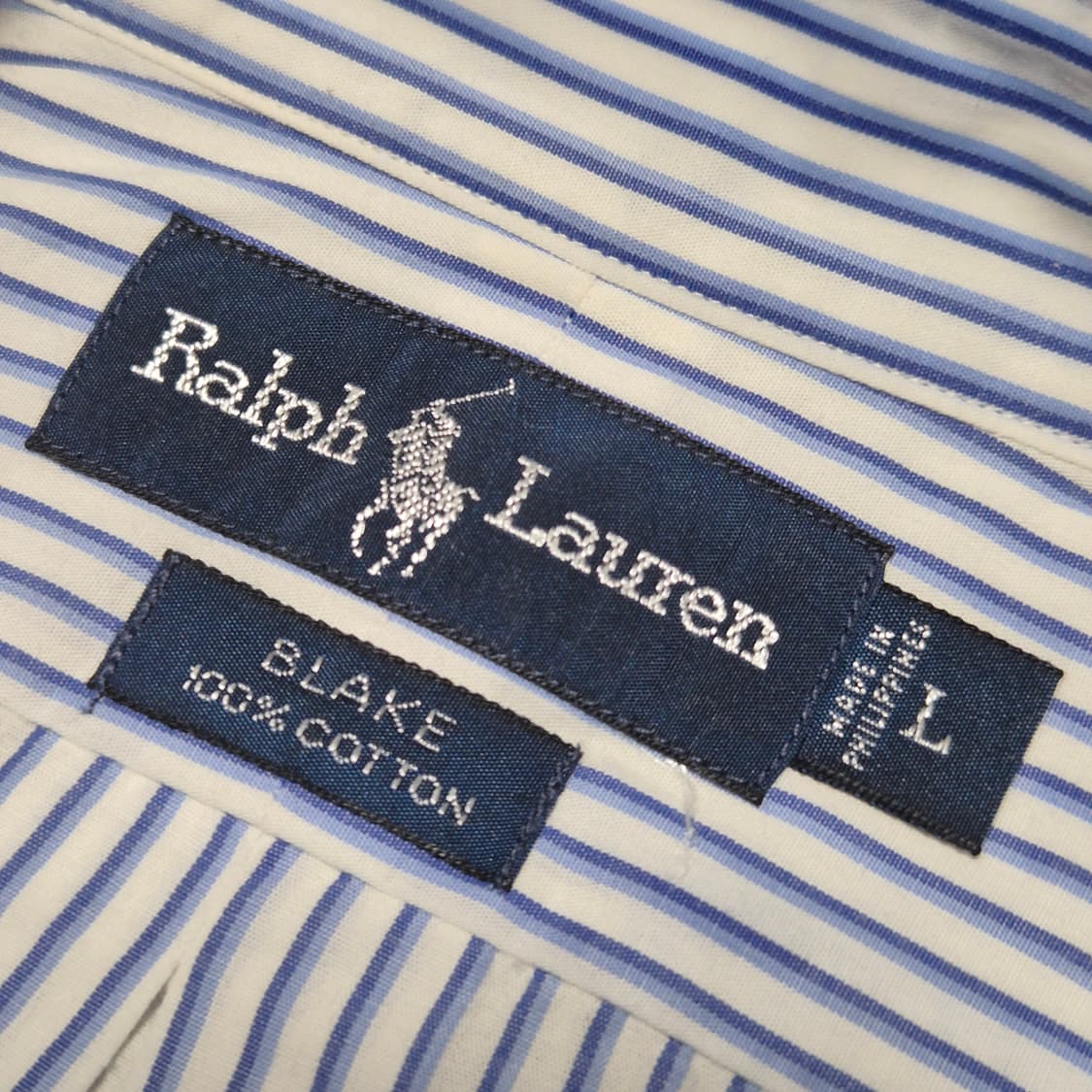 [L]폴로 박스핏 블레이크 블루 스트라이프 -507 상품이미지3