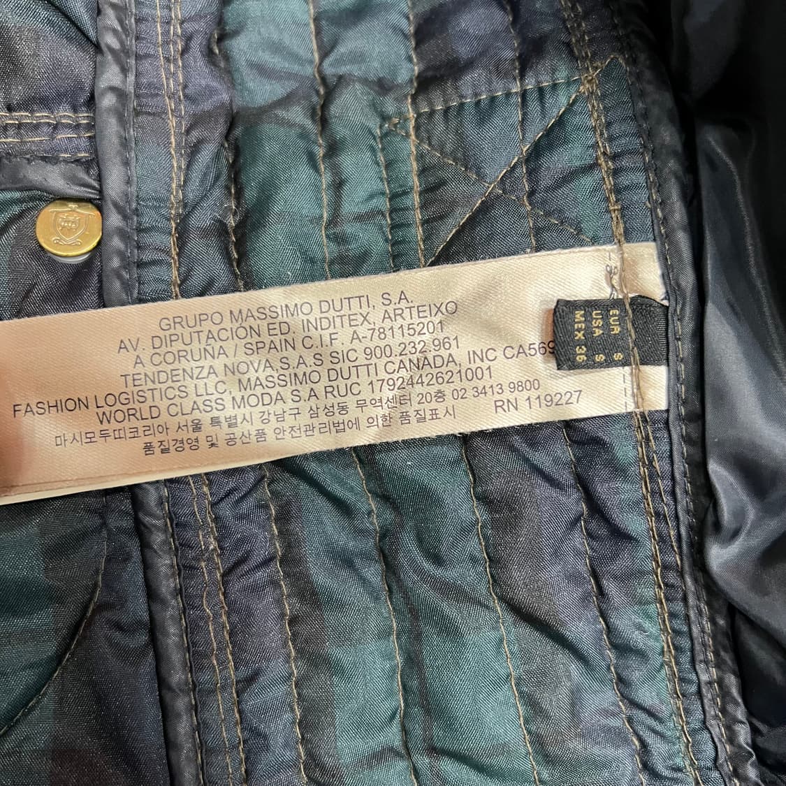 S) 마시모두띠 누빔자켓 블루종 상품이미지6