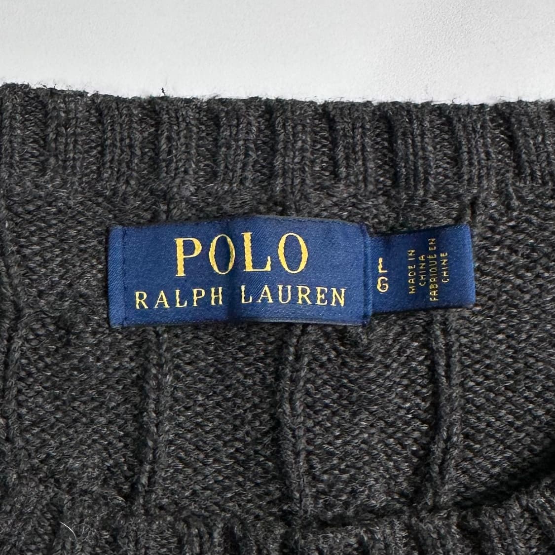 폴로 랄프로렌 챠콜 케이블 니트 상품이미지6