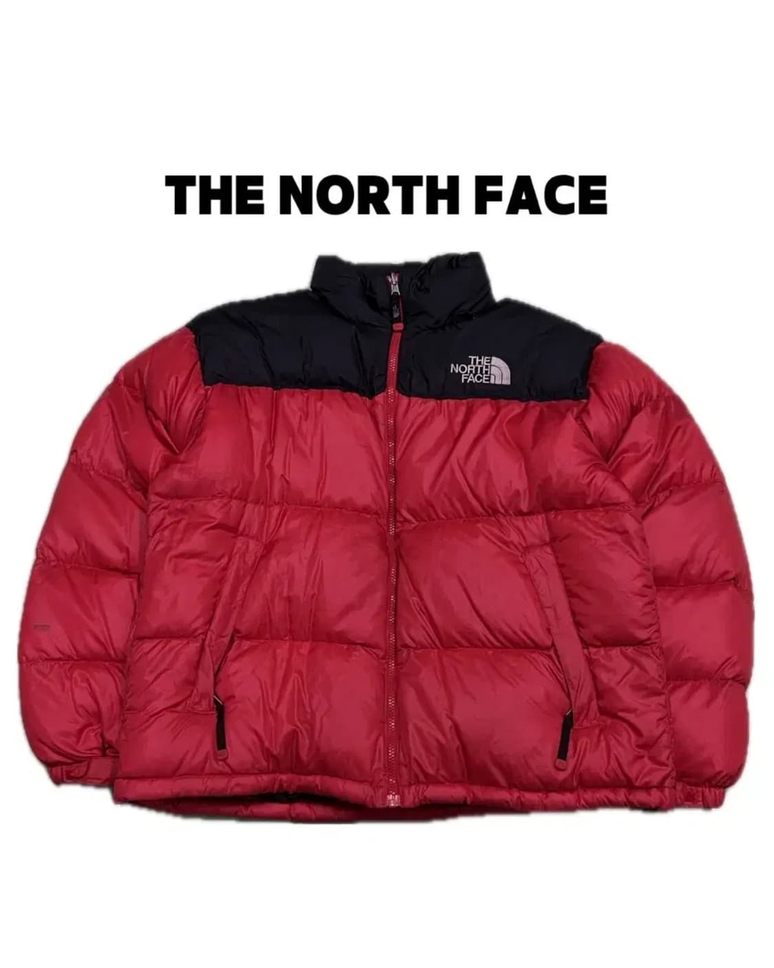 노스페이스 눕시 700 구스다운 패딩 자켓 레드 상품이미지1