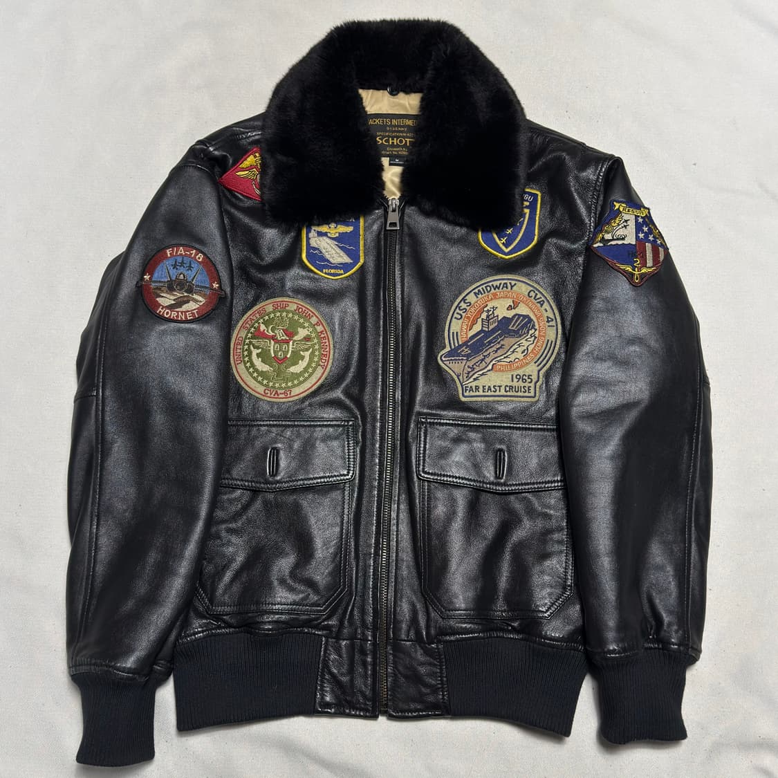 M 쇼트 NYC G-1 가죽 자켓 상품이미지2