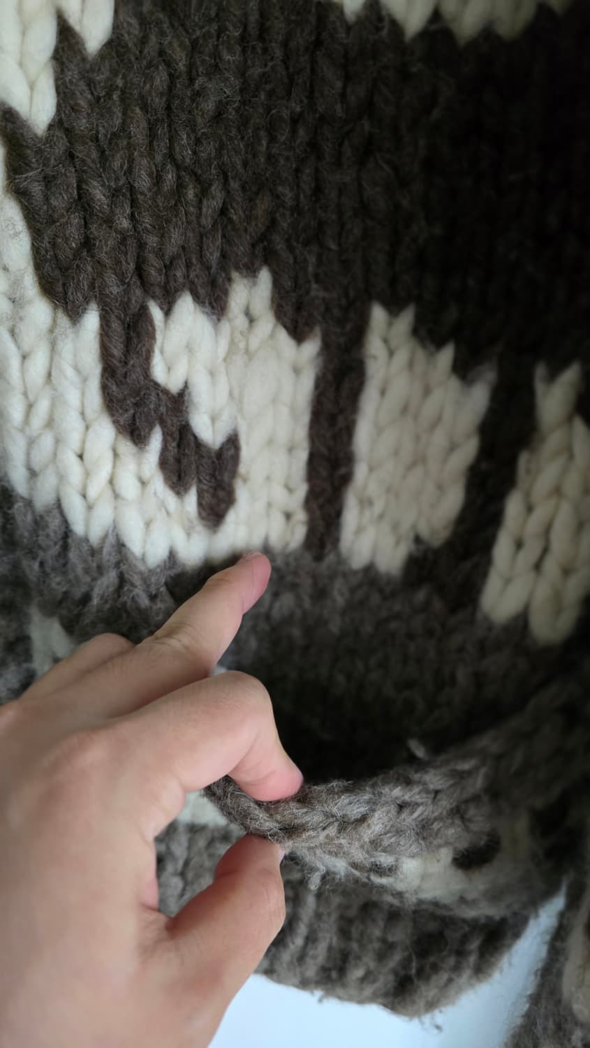 캐나다 울100% 코위찬 가디건 105~110 싸이즈 판매 합니다. 상품이미지2