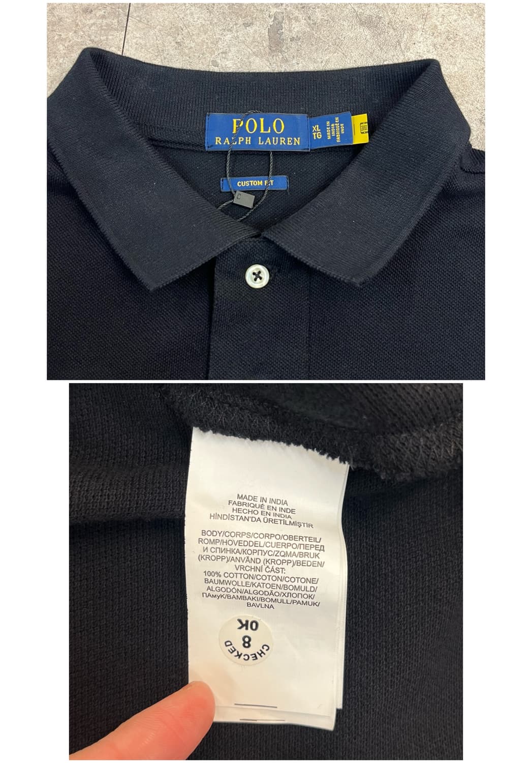 폴로 랄프로렌 반팔 카라티 블랙 XL #csz4057 상품이미지3