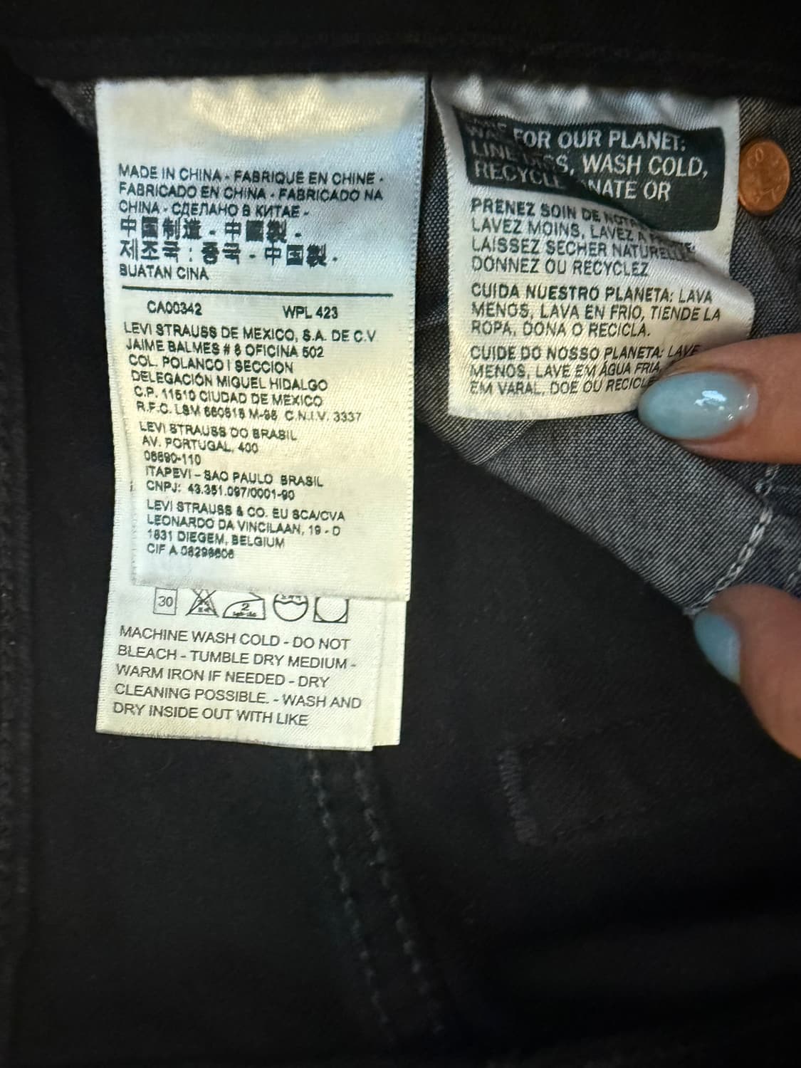 리바이스 프리미엄 24사이즈 빈티지 수지 데님 청바지 상품이미지5