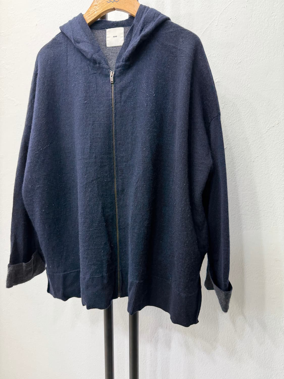 정품) KUHO 구호 캐시미어 후드 니트자켓 F  상품이미지3