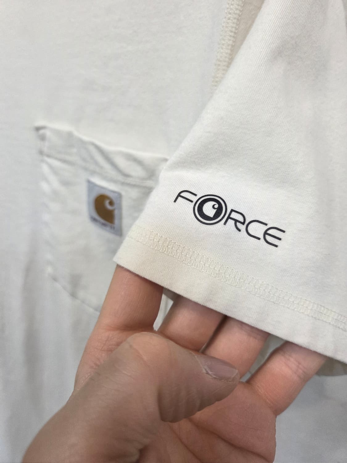 칼하트 포스 포켓 반팔 크림 s 릴렉스드핏  상품이미지4