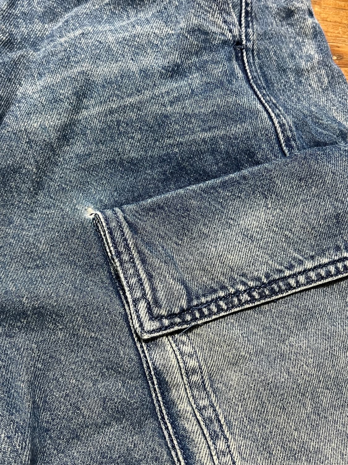 글랙 GP077 파우치 멀티 카고 데님 팬츠 (INDIGO) S 상품이미지3