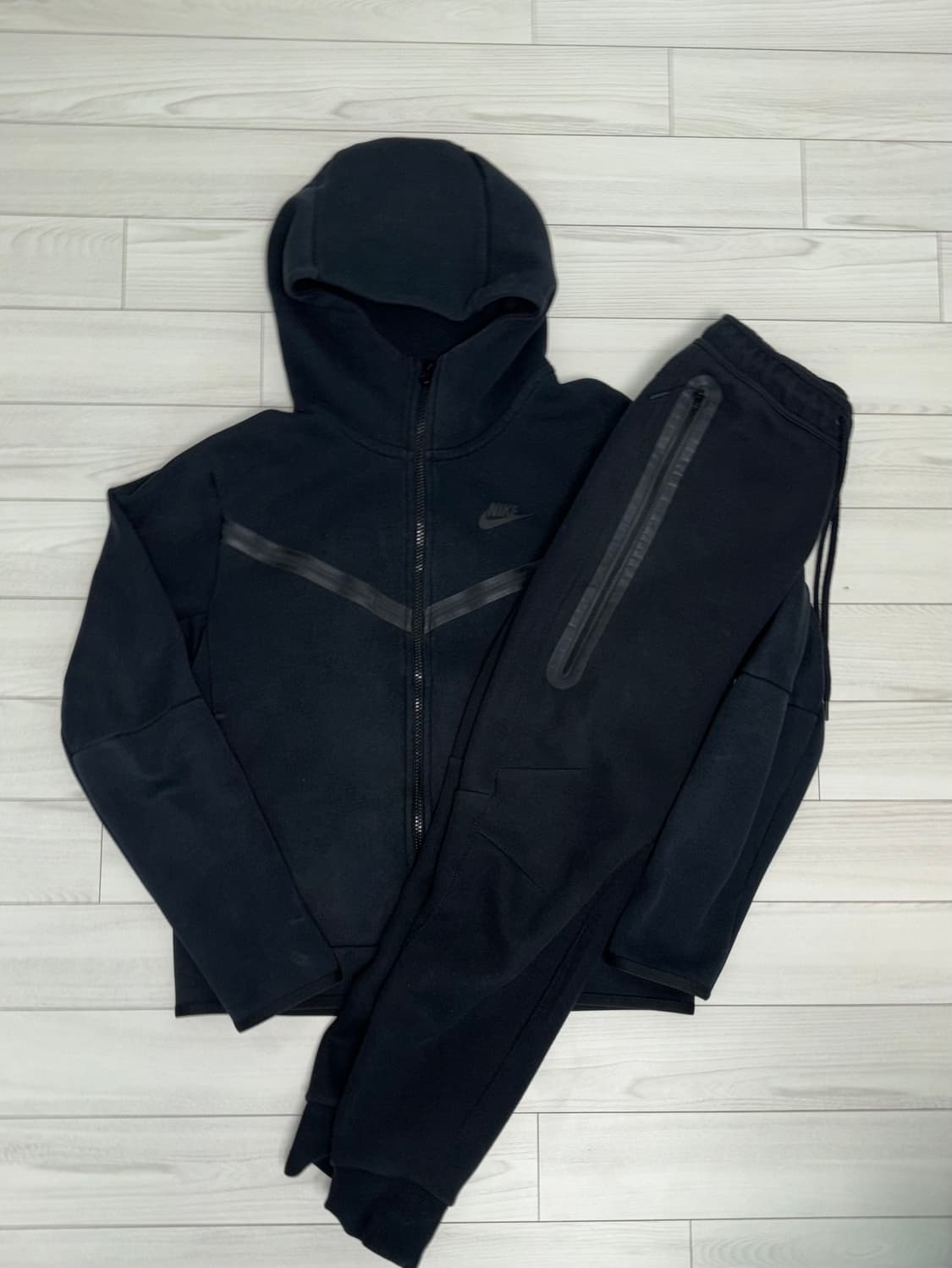 구형 나이키 테크 플리스 블랙 셋업 S 상품이미지1