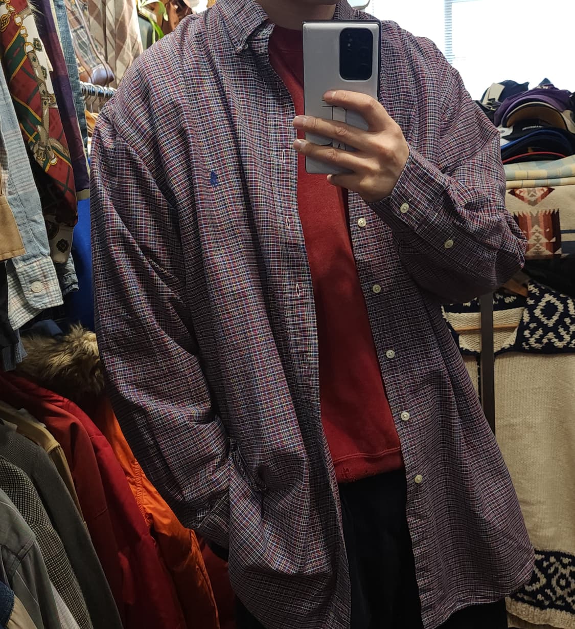 90s 폴로 랄프로렌 체크셔츠 빅사이즈 셔츠 플란넬 체크 xxl 상품이미지9