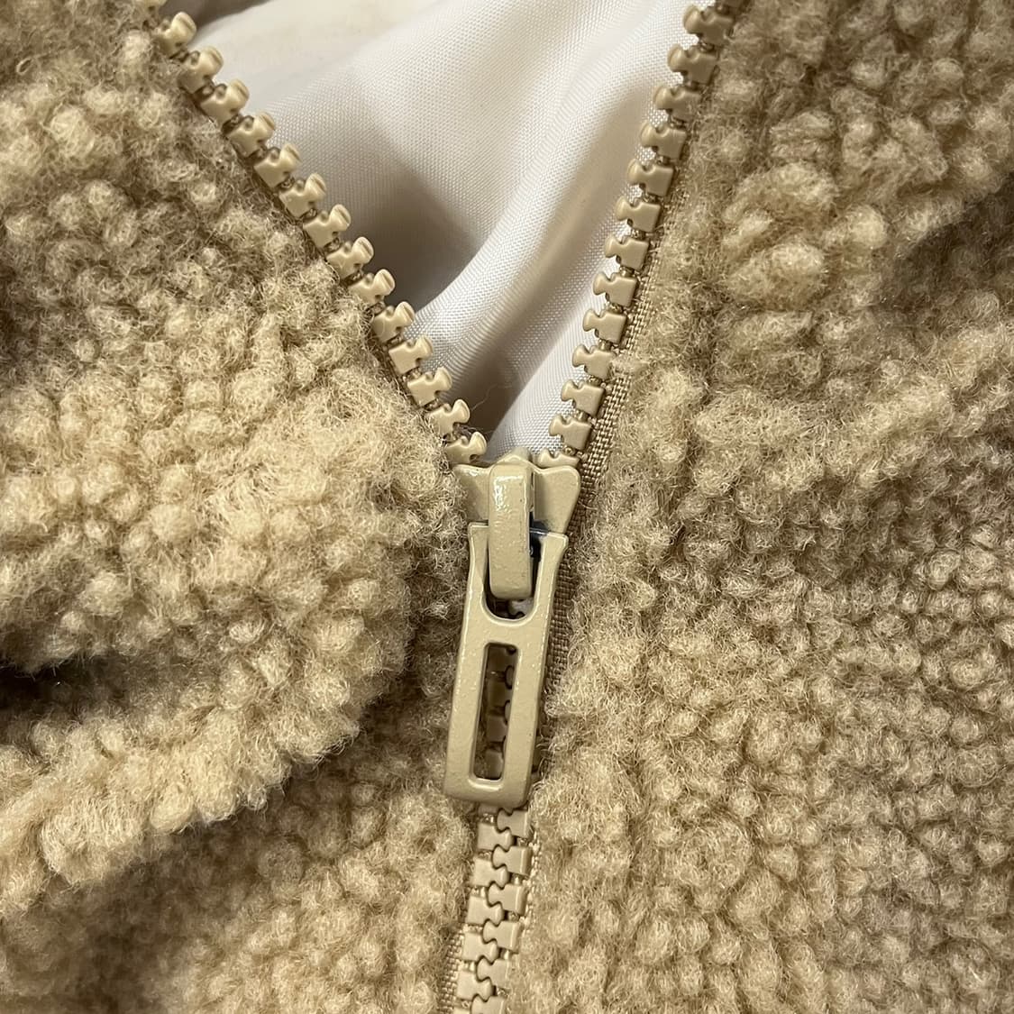 [정품/XS] 아디다스 뽀글이 후드집업 베이지 아이보리 b10 상품이미지7