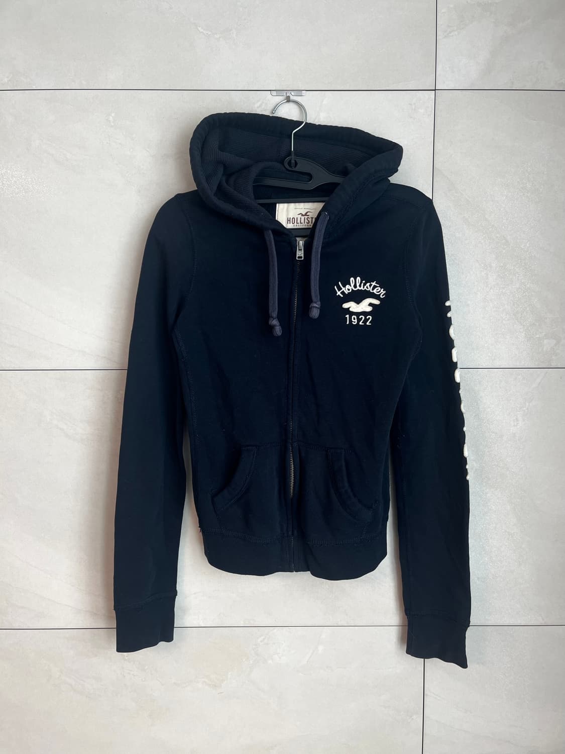 홀리스터 딱붙핏 후드집업 네이비 [XS] 상품이미지2