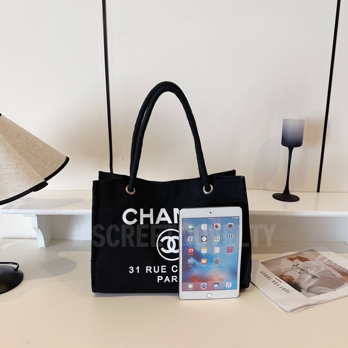 샤넬뷰티 캄봉 캠버스 블랙 숄더백 상품이미지6