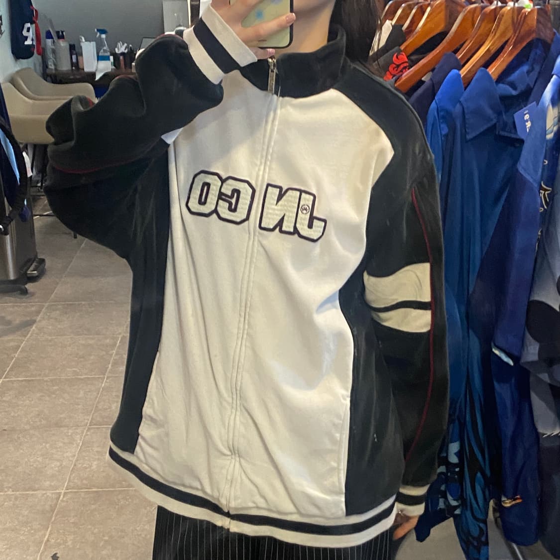 [NO.9] JNCO 벨벳 져지 화이트 상품이미지2