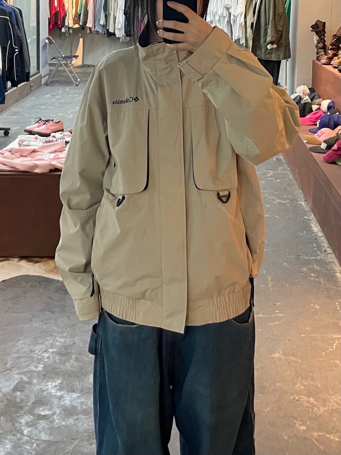 컬럼비아 고프코어 멀티포켓 하이넥 마운틴 바람막이자켓 H1852 상품이미지1