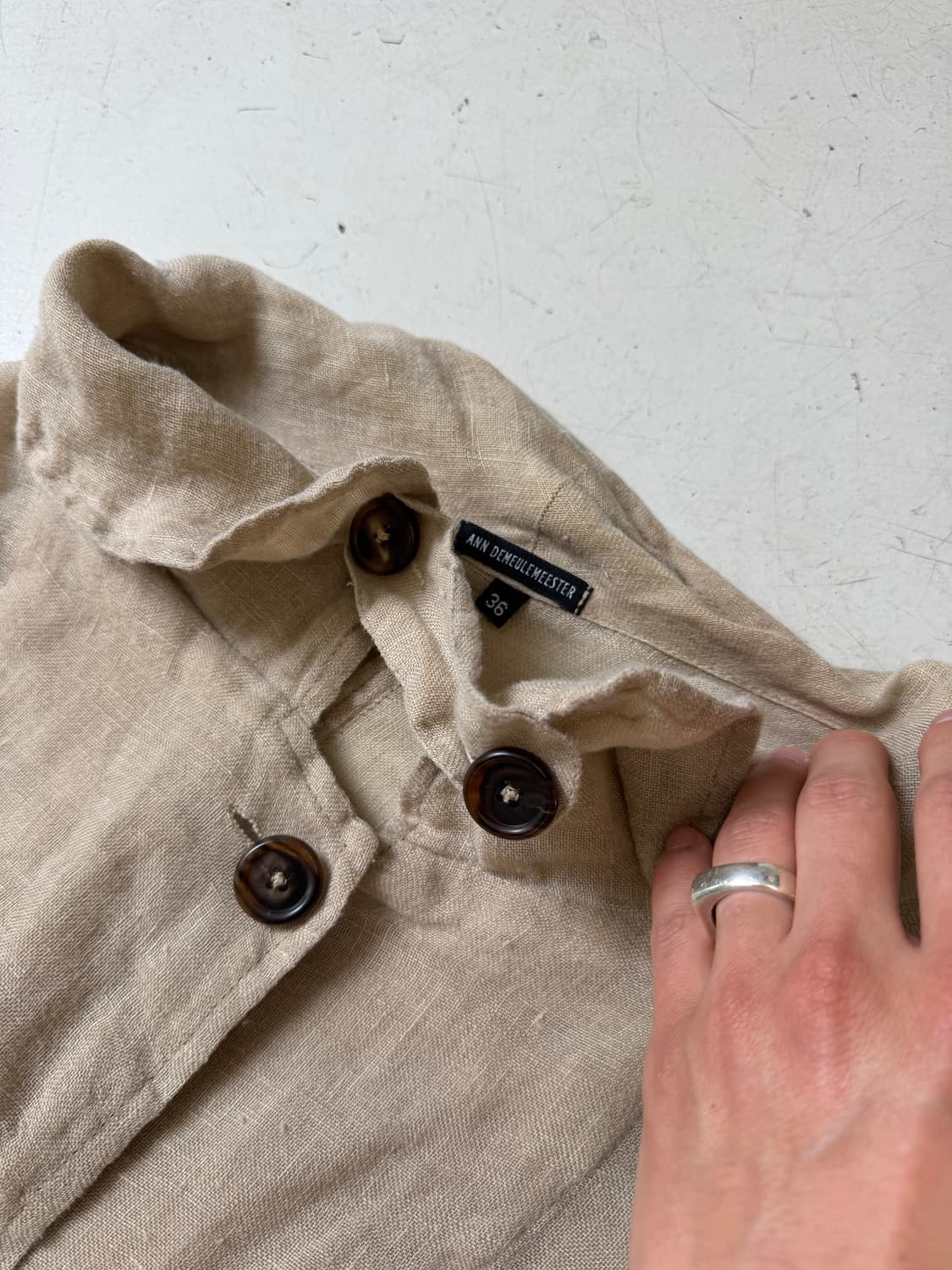 00s Linen drape coat  상품이미지3