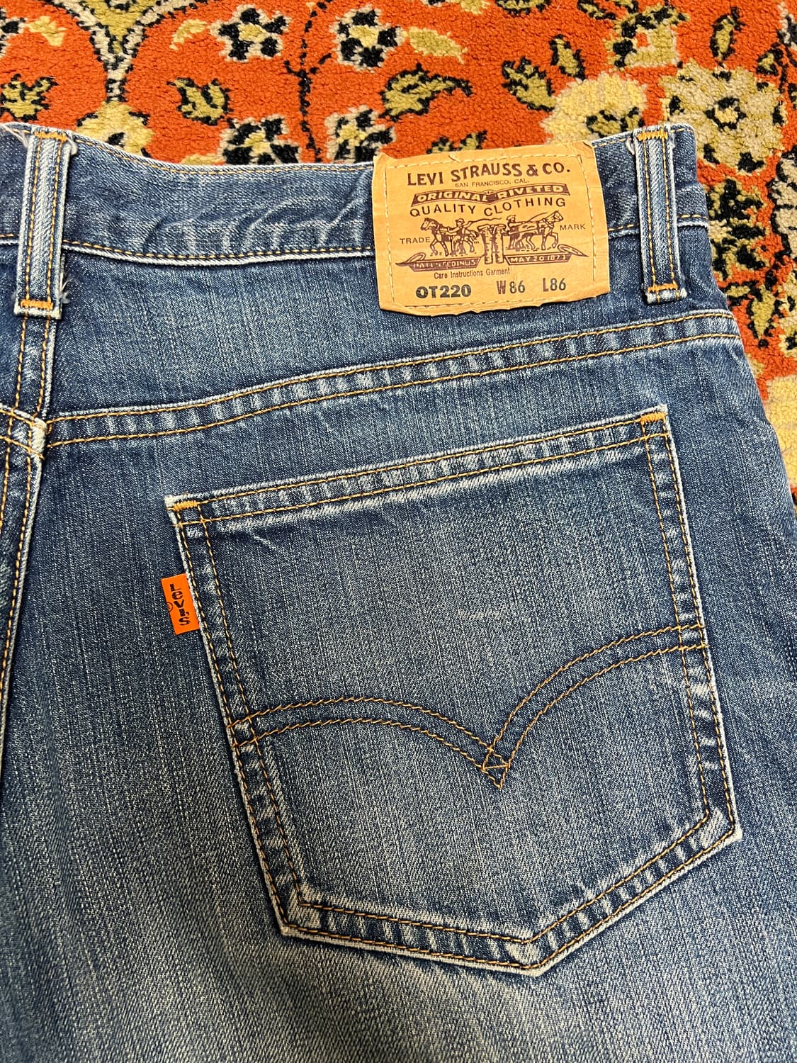 [34] 리바이스 오렌지탭 220 빈티지 데님 팬츠 34 상품이미지5