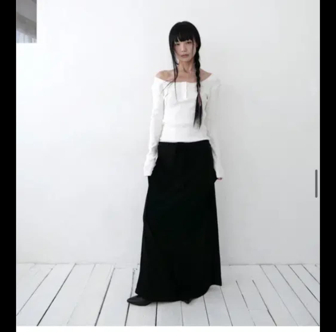 베이비랩 free sk 롱스커트 블랙 상품이미지4