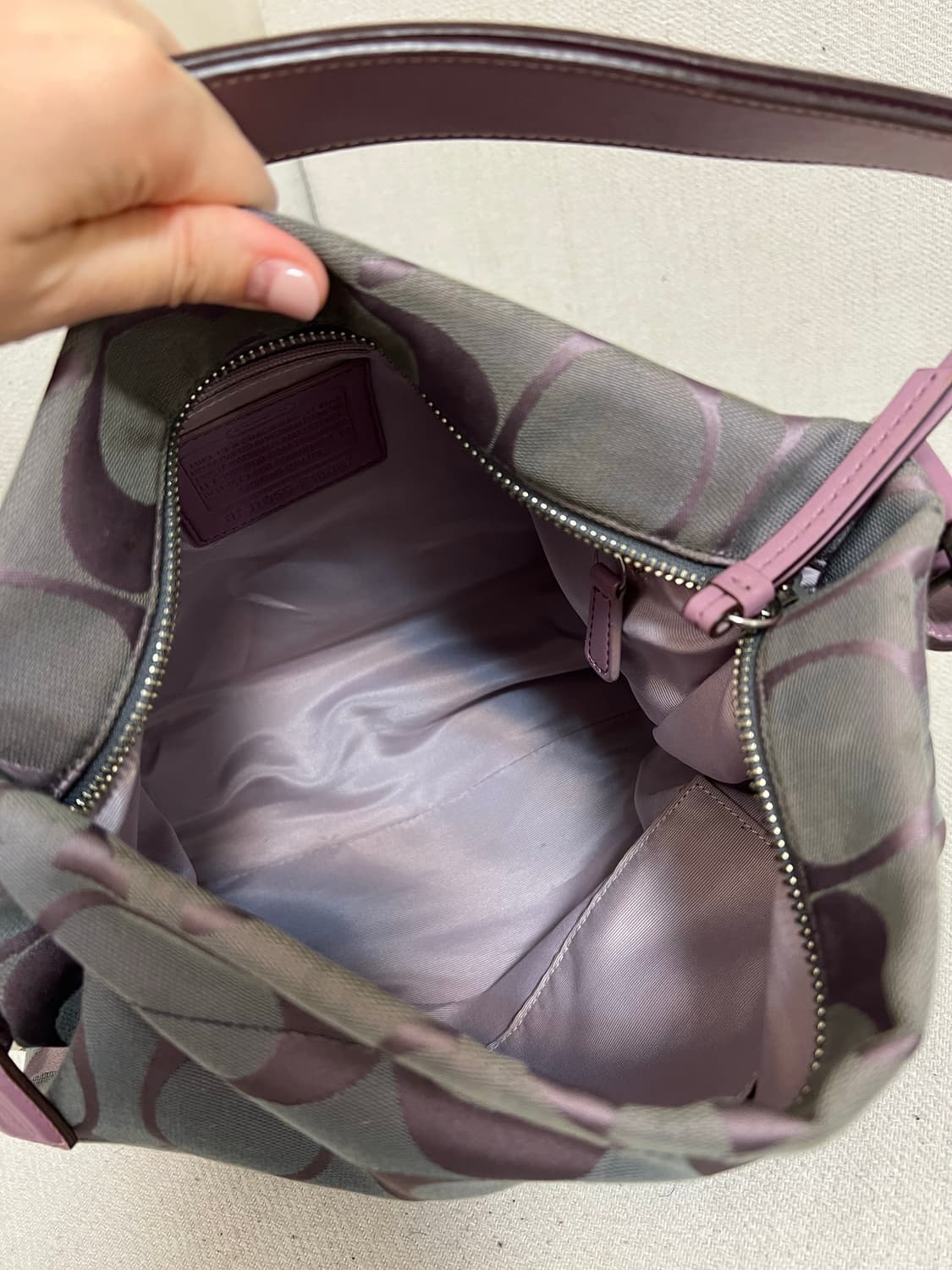 빈티지 코치 숄더백 겸 크로스백 연보라 상품이미지6