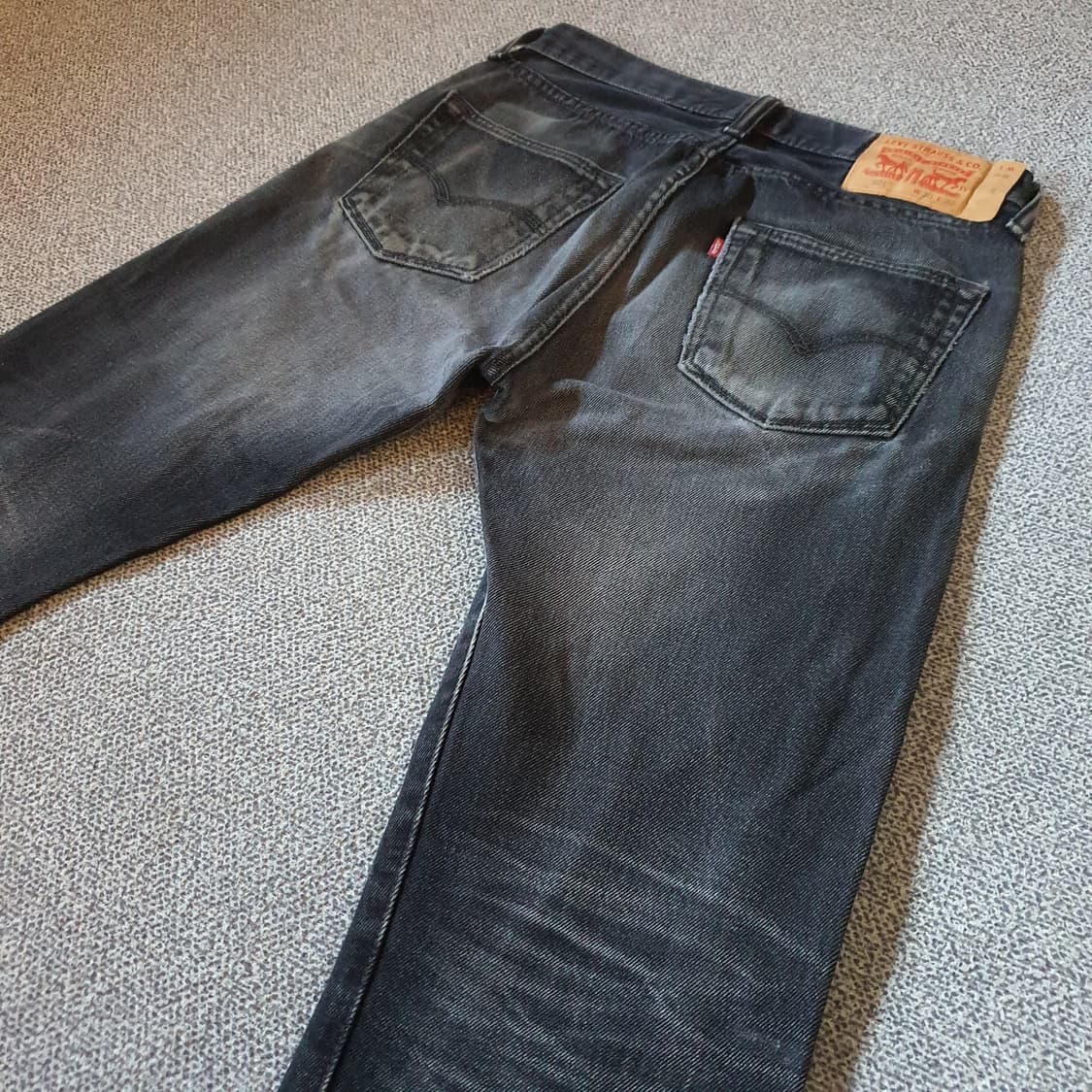 유럽 리바이스501 블랙 데님 팬츠 no.17 상품이미지8