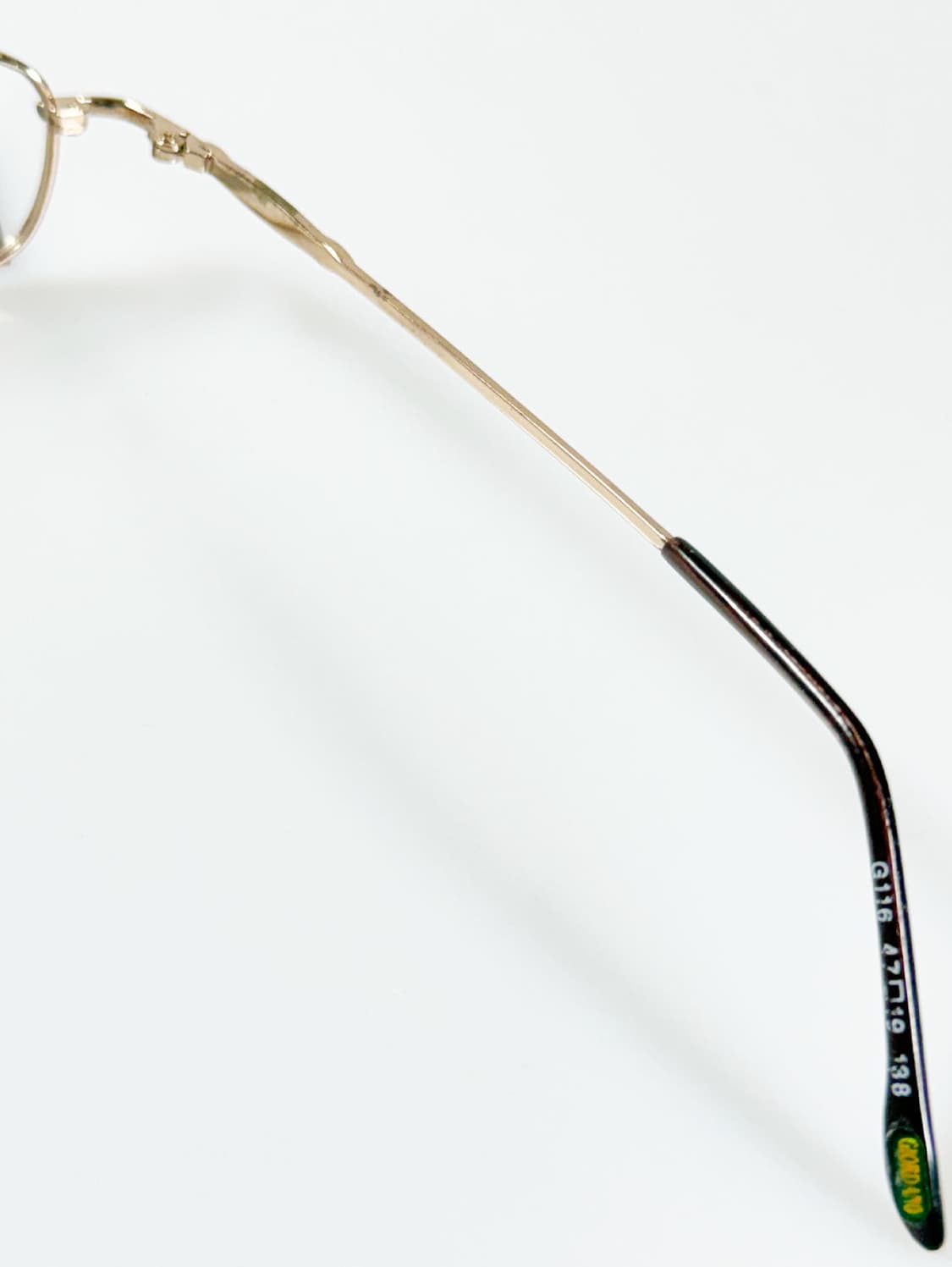 90s GIORDANO 골드 슬림 오벌 메탈 프레임 빈티지 안경 상품이미지7