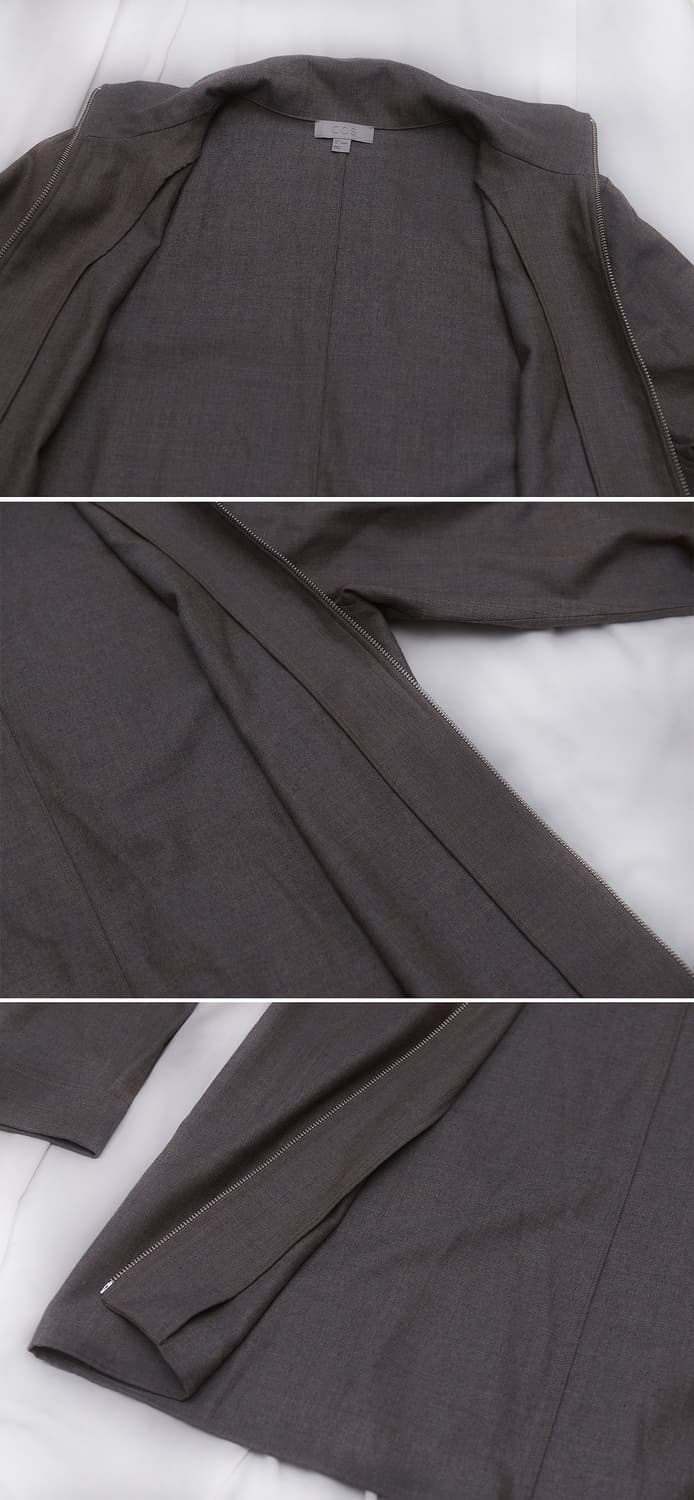 코스 (COS) 퓨어울 집업 포켓리스 소프트 자켓 (100-105) 상품이미지6