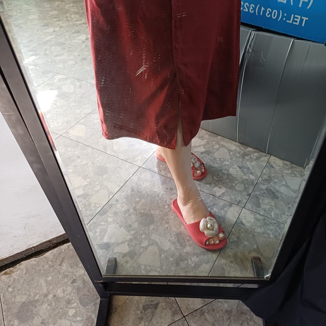 삼성물산 구호 린넨 카라 브이넥 롱 반팔 원피스 오버루즈 사랑봉봉 상품이미지5