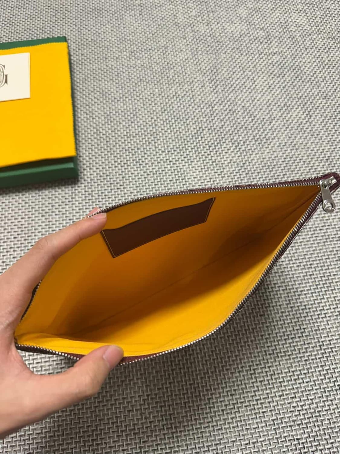 고야드 세나 클러치 버건디 mm 상품이미지5