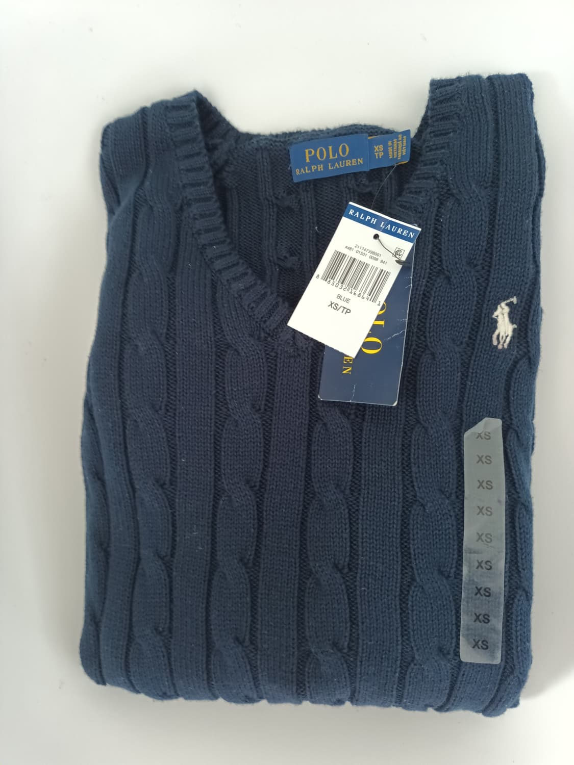 폴로랄프로렌 여성 브이넥 니트 그레이 네이비 상품이미지1