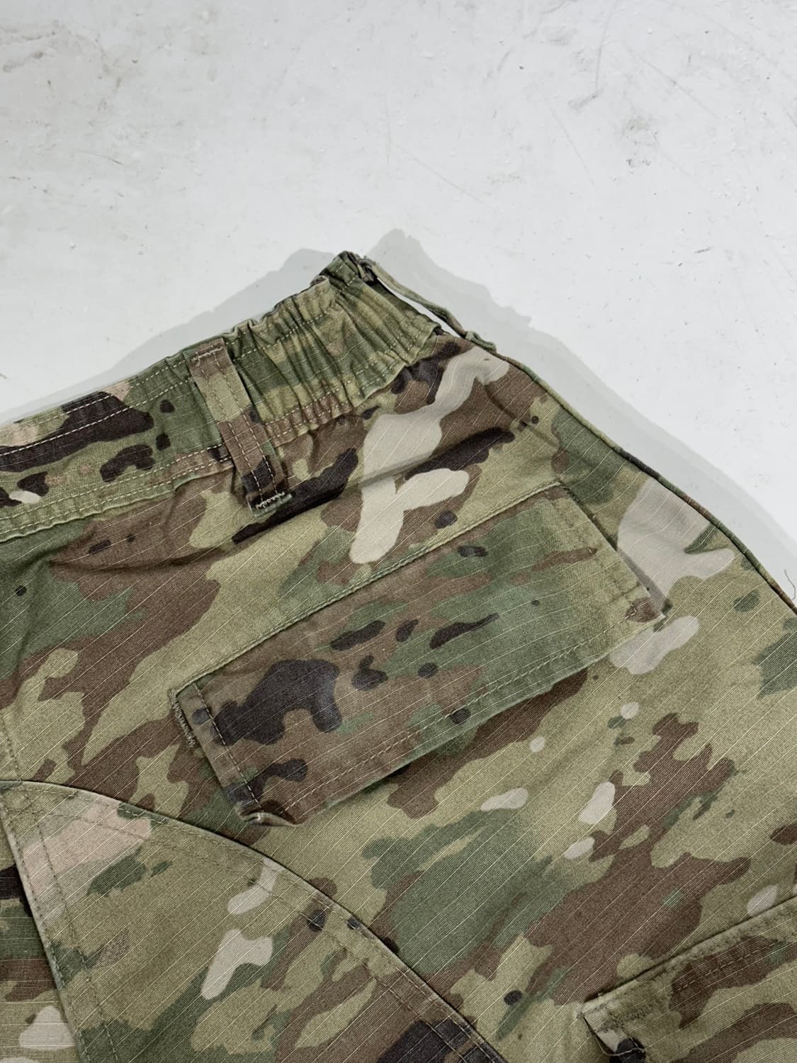 빈티지 카키 밀리터리 카모 미군 군복 와이드 카고 팬츠  상품이미지6