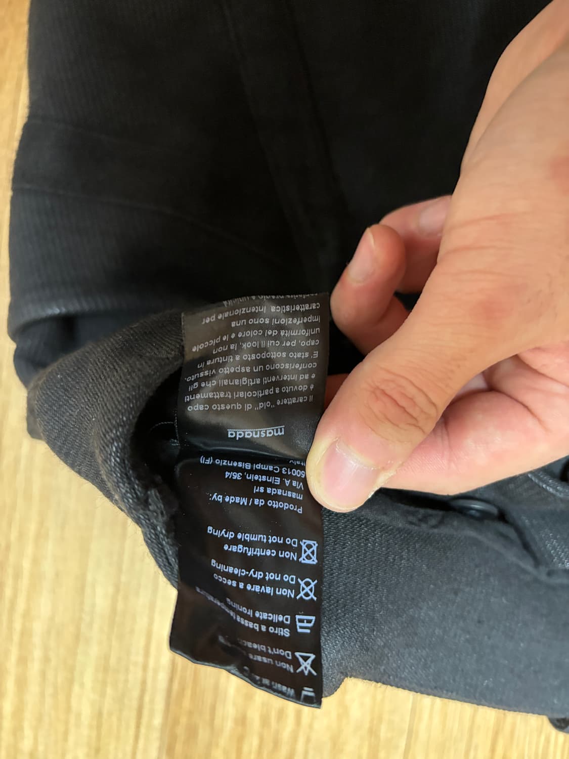 Masnada 수소봉제 왁스 팬츠 상품이미지5