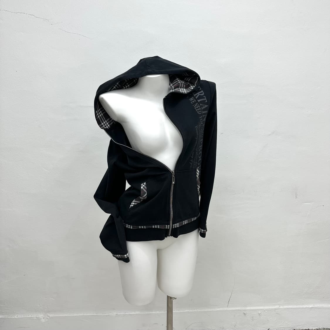 Skull embroidery punk hood zip 상품이미지2