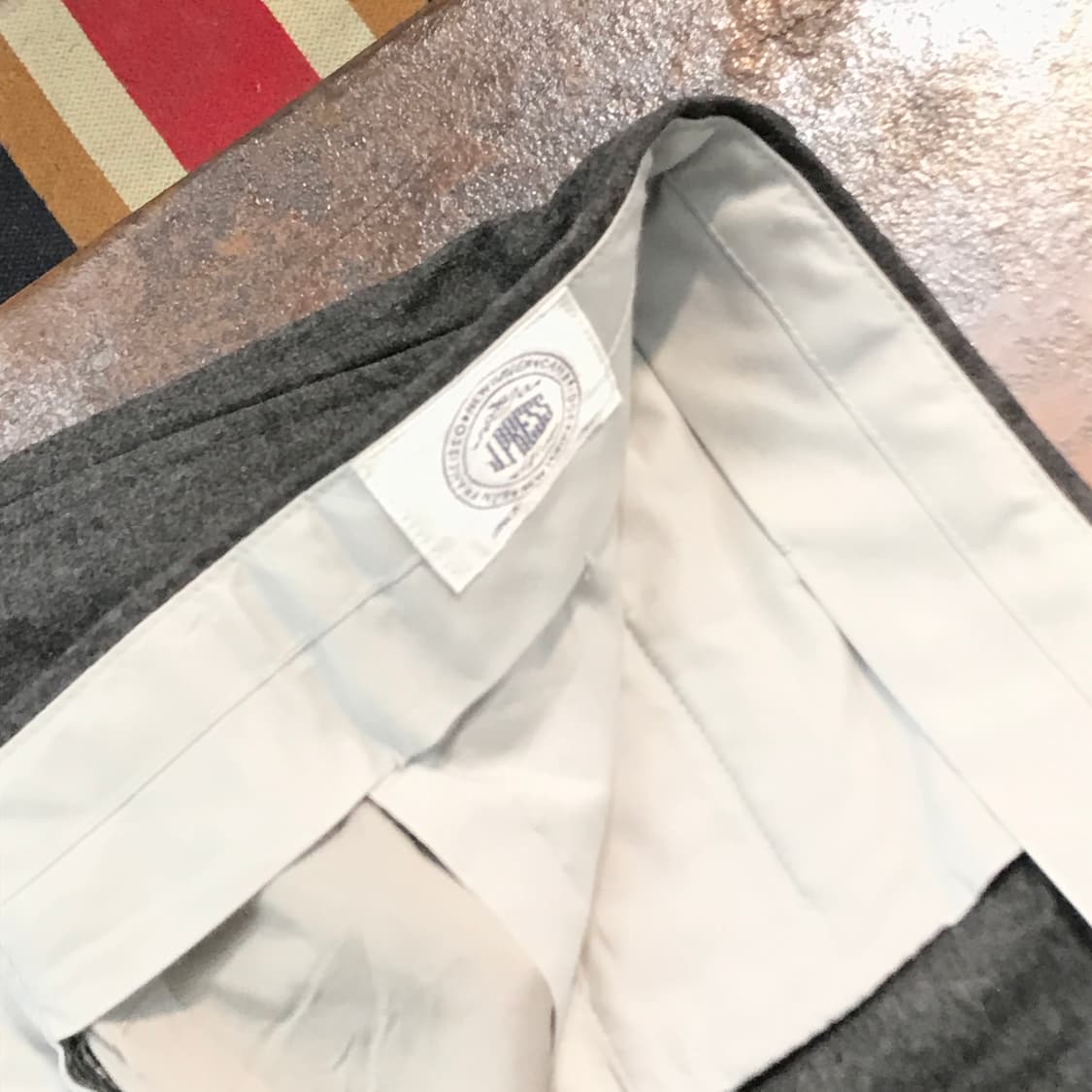 Jpress 제이프레스 그레이 투턱 핀턱 울 트라우저 허리 33 사이즈 상품이미지6