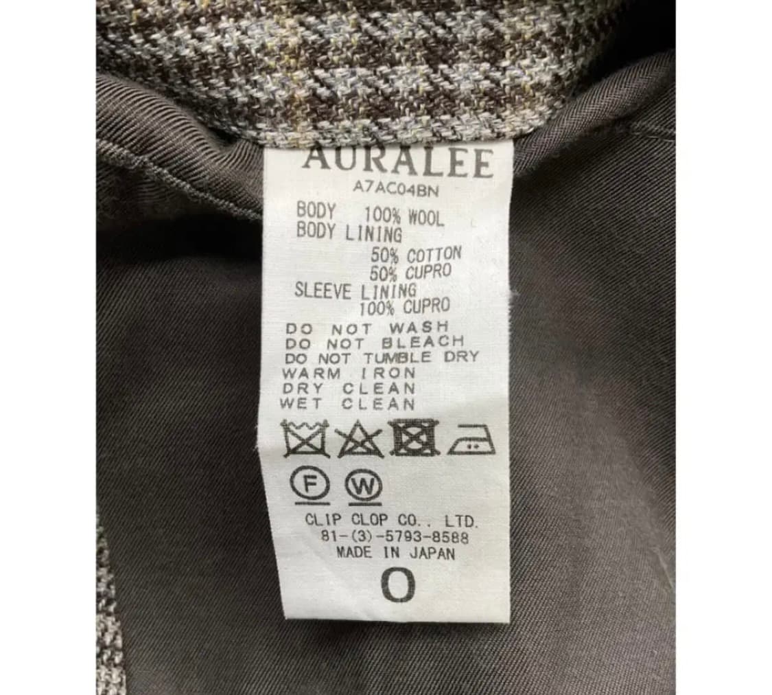 오라리 글렌체크코트 0사이즈 상품이미지4