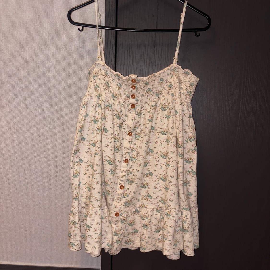  잔꽃 플라워 캐미솔 나시 블라우스 모리걸 하구미 상품이미지1