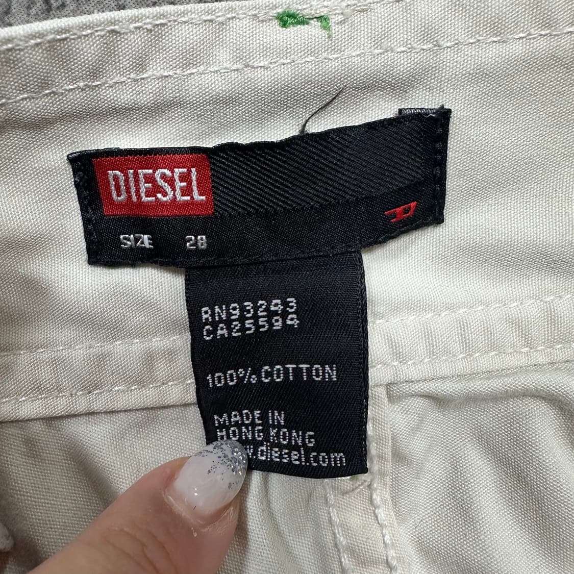 ✨ (바배) 디젤 아이보리 코튼 팬츠 상품이미지4