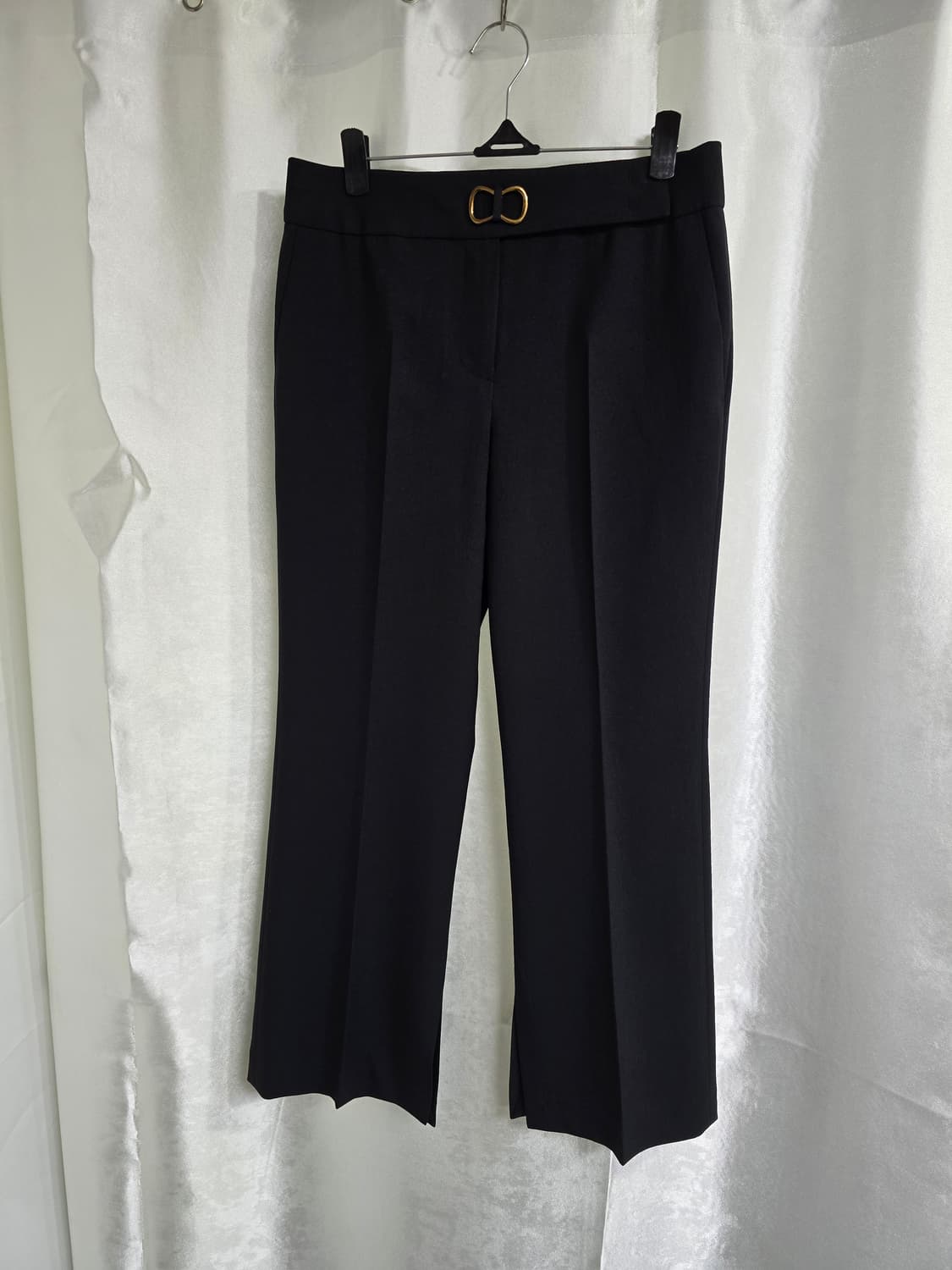 미샤 블랙 금장 버클 와이드 슬랙스 (1903) 상품이미지1