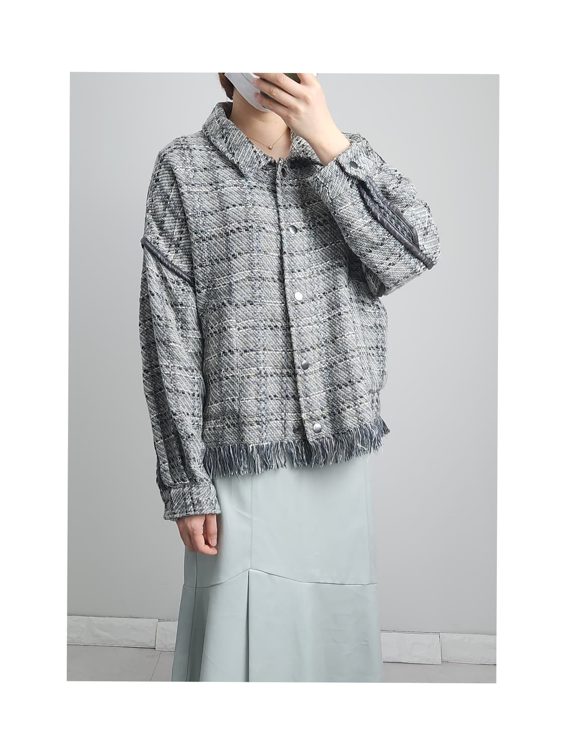 트위드 수술 자켓 상품이미지1