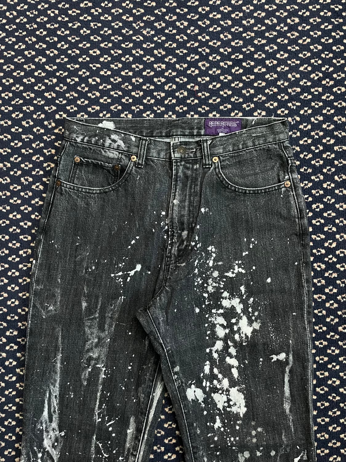 NEPENTHES Paint splatter denim pants 상품이미지3