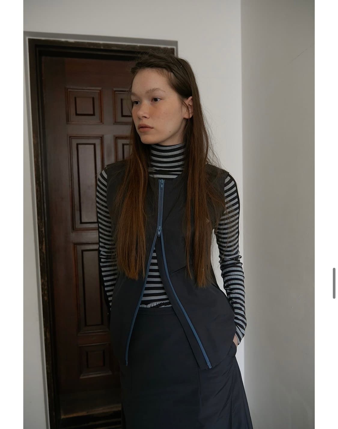 노컨텐츠 Windbreak vest_Charcoal 상품이미지1