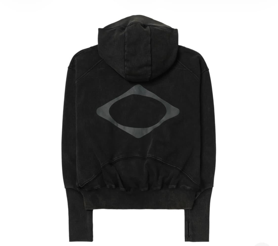 (W) 미스치프 빅 포켓 후드 워시드 블랙 상품이미지2