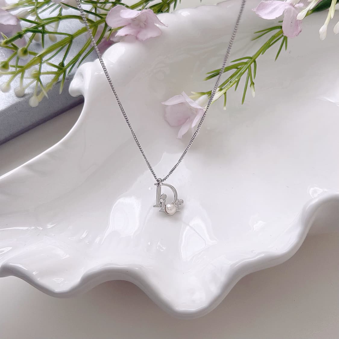 빈티지 디올 오블리크 진주 목걸이 상품이미지3