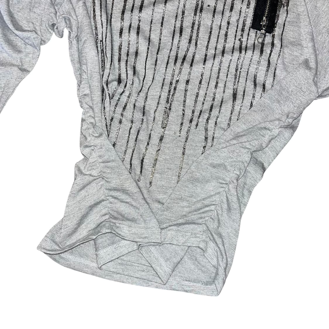 셔링 글리터 프린팅 긴팔티 갸루y2k펑크 상품이미지4