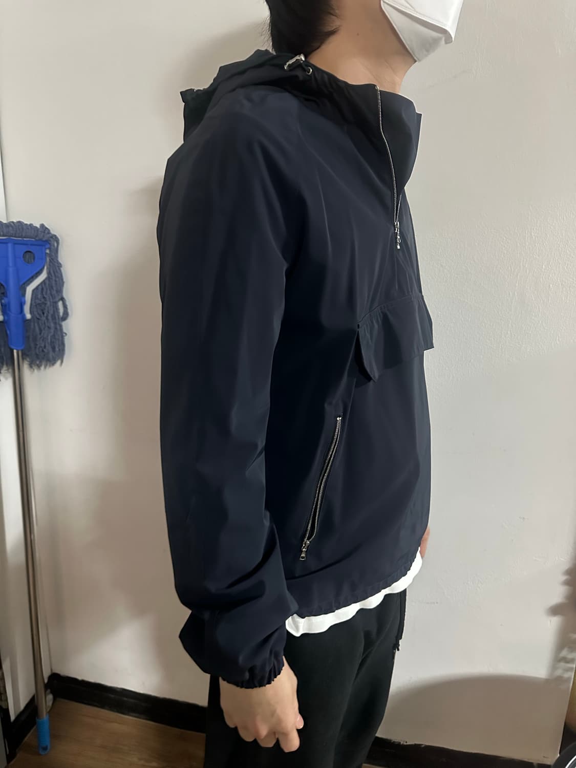 산드로 아노락 바람막이 점퍼 진네이비 M사이즈 상품이미지6