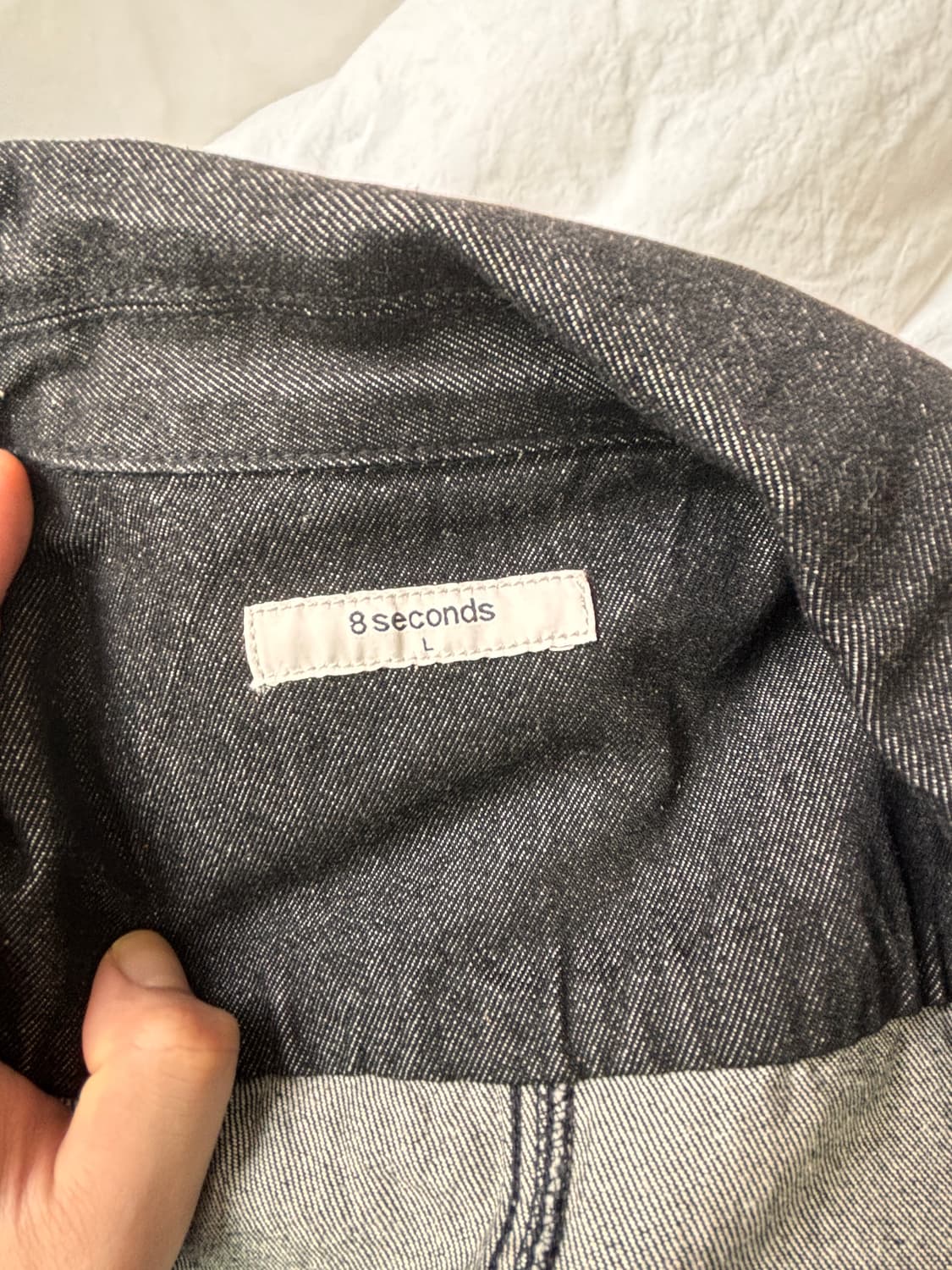 셔츠처럼, 자켓처럼. 8seconds 블랙 데님 아우터 L 상품이미지2