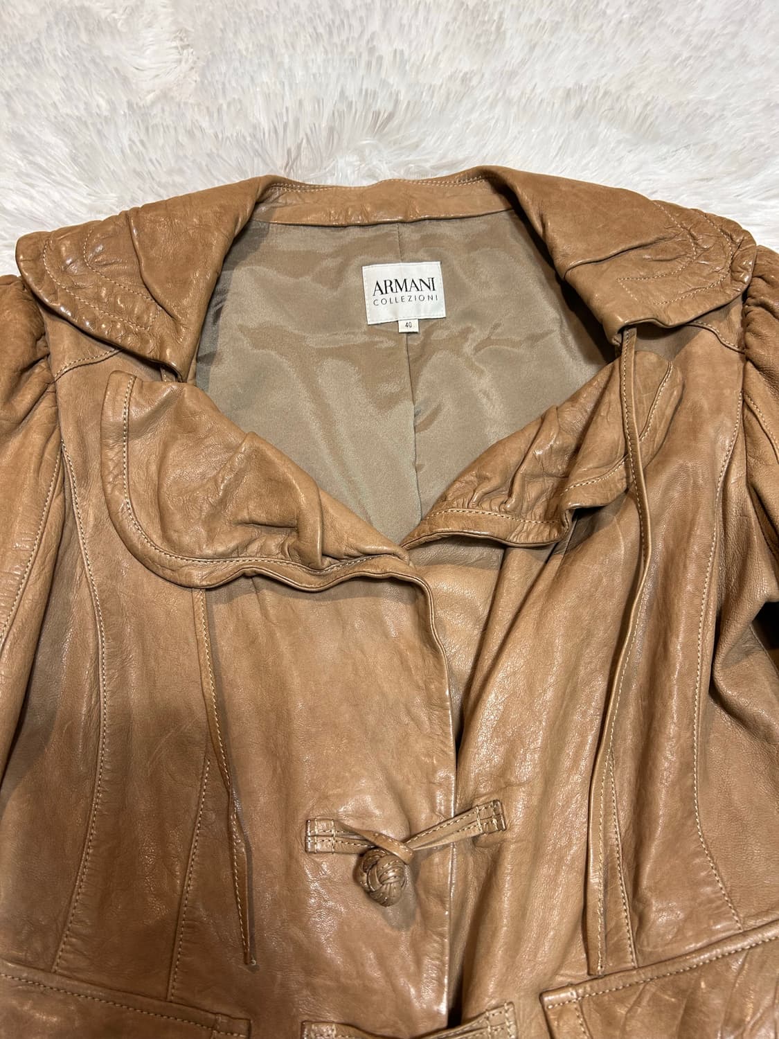 Armani Collezioni fringe lambskin jacket 상품이미지2