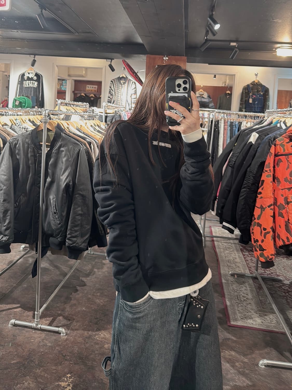 오프화이트 off white 마커애로우 로고 블랙 맨투맨 티셔츠 S 상품이미지7