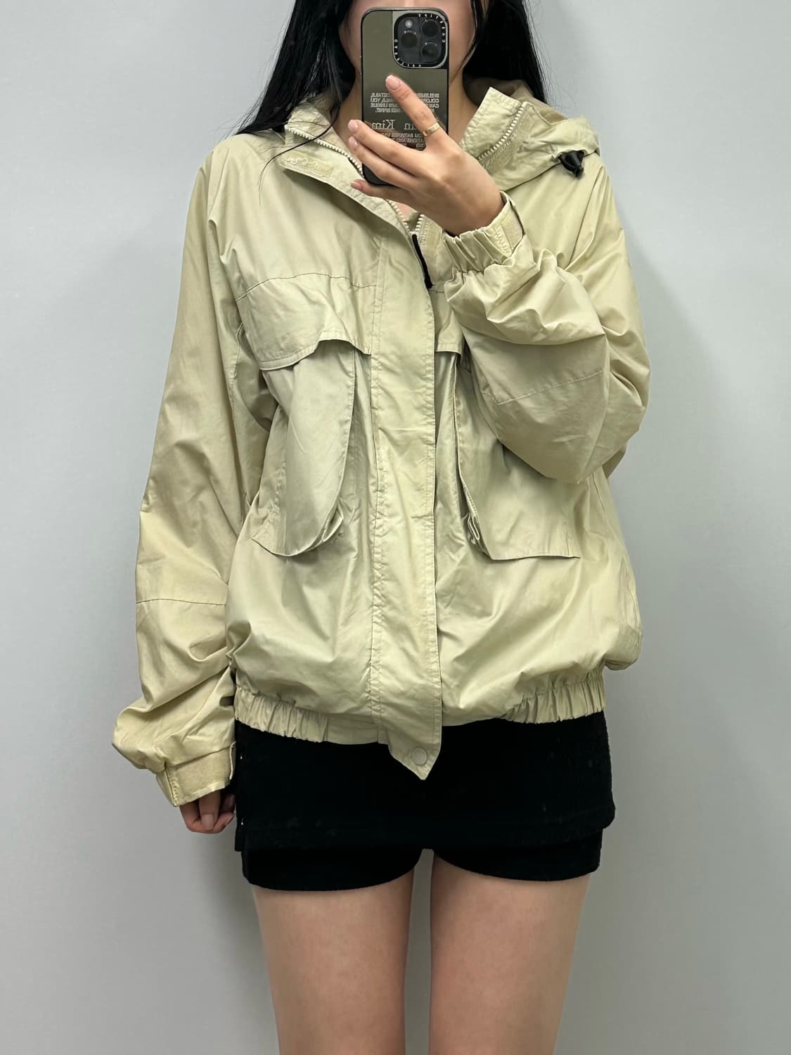 컬럼비아 포켓 베이지 바람막이 상품이미지1