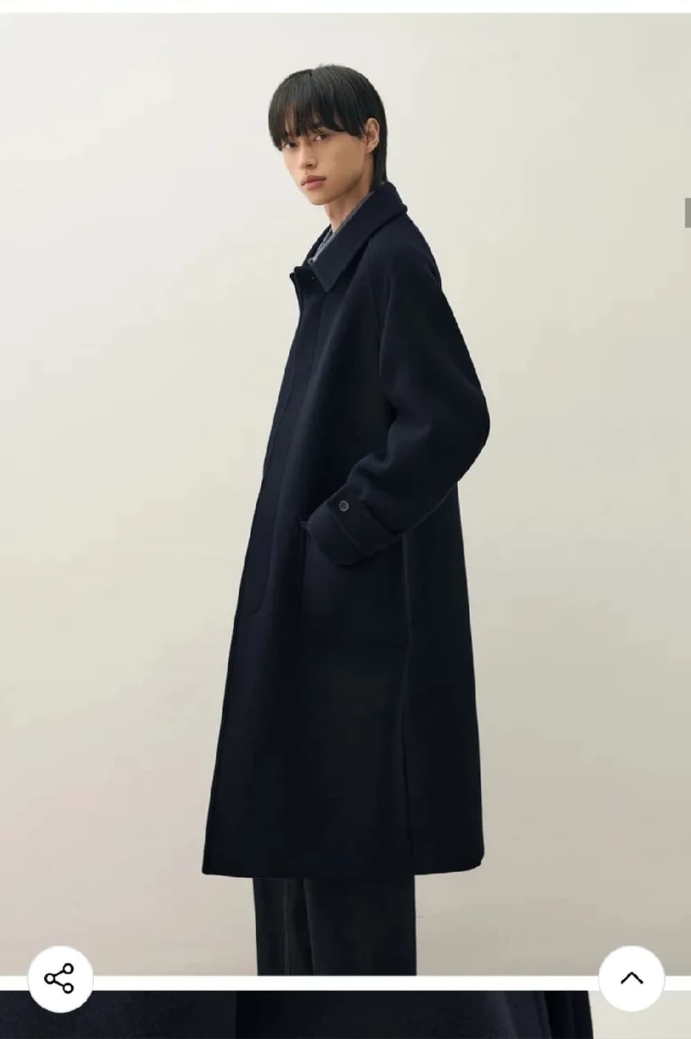 발마칸 코트 블랙 울90 택 새상품 상품이미지2