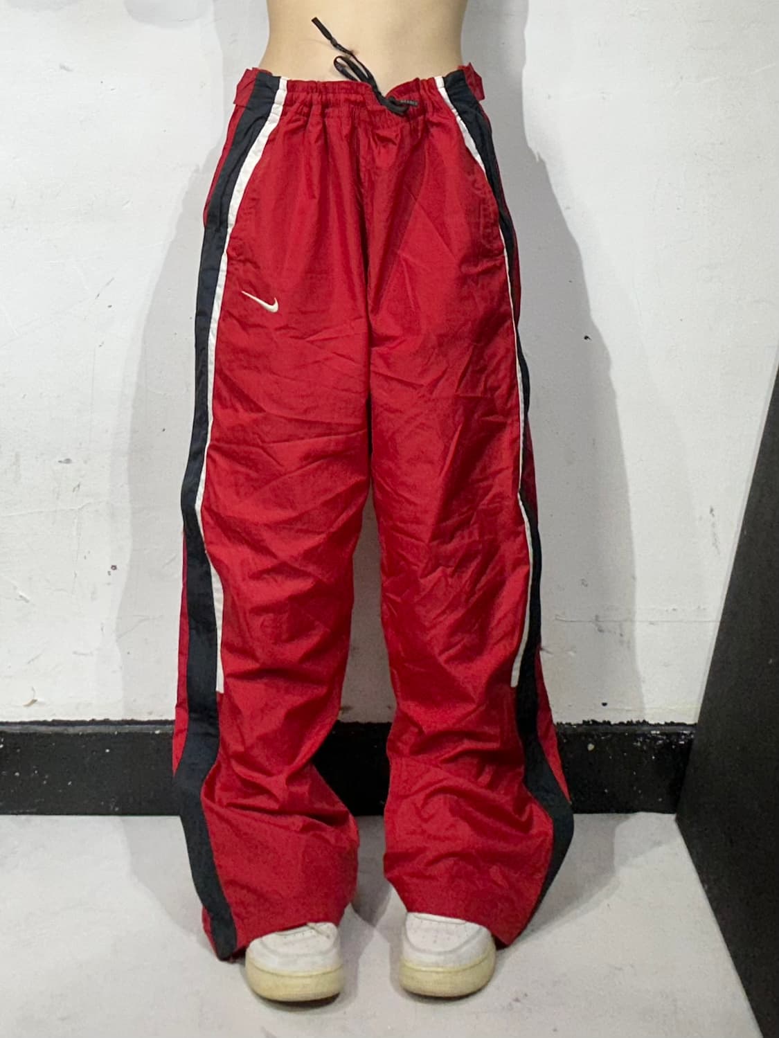 00s 나이키 레드 와이드 힙합 댄스 트랙 팬츠 추리닝 바지 XL 상품이미지2