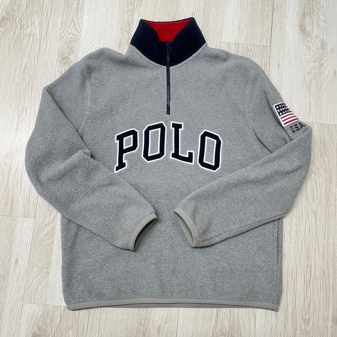 m사이즈 폴로 랄프로렌 성조기 플리스 하프집업 상품이미지1